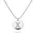 Initials Fabulous Alphabet Letter Necklace White Gold Layered Steel Jewellery
